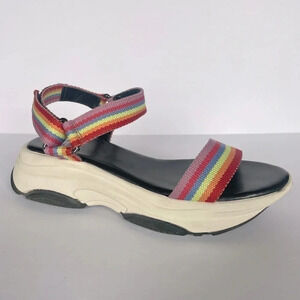 Gianni Bini Rainbow platform sandals size 8